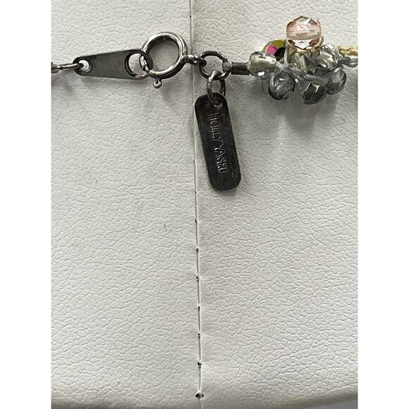 Holly Yashi Haiku Crystal Sterling Silver Crochet Choker Stretch Necklace - Picture 9 of 16